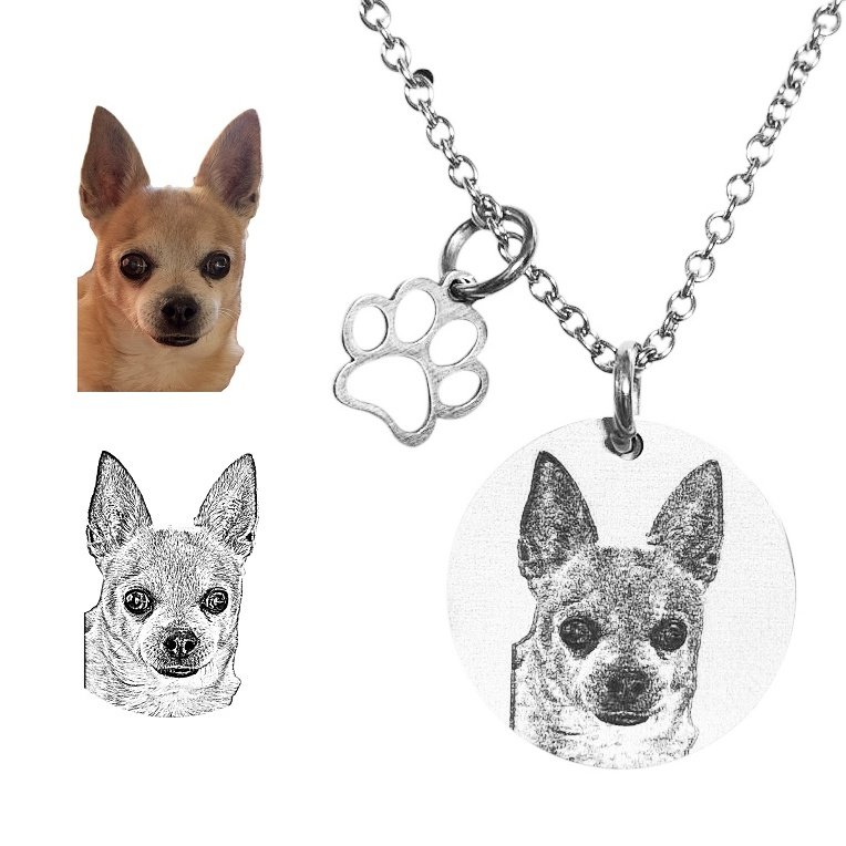 colgante personalizado con foto de mascota perros y gatos
