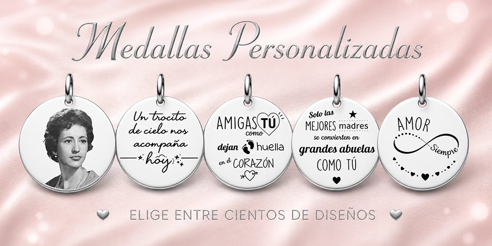 medallas personalizadas para pulseras y ramos de novia