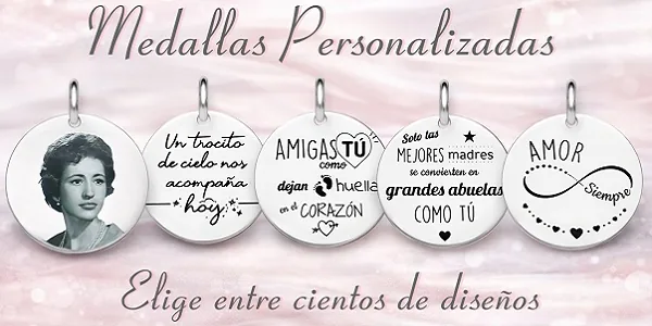 medallas personalizadas para pulseras